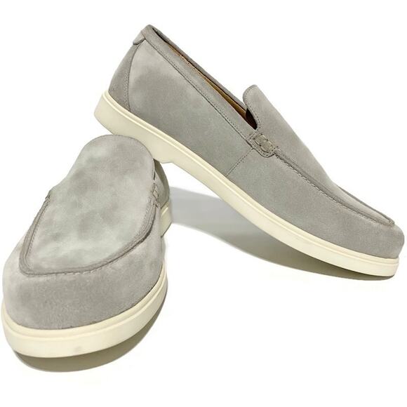 Loake Shoemakers Tuscany Stone Suede Shoes Men's Size 10 Made In England - Picture 1 of 14